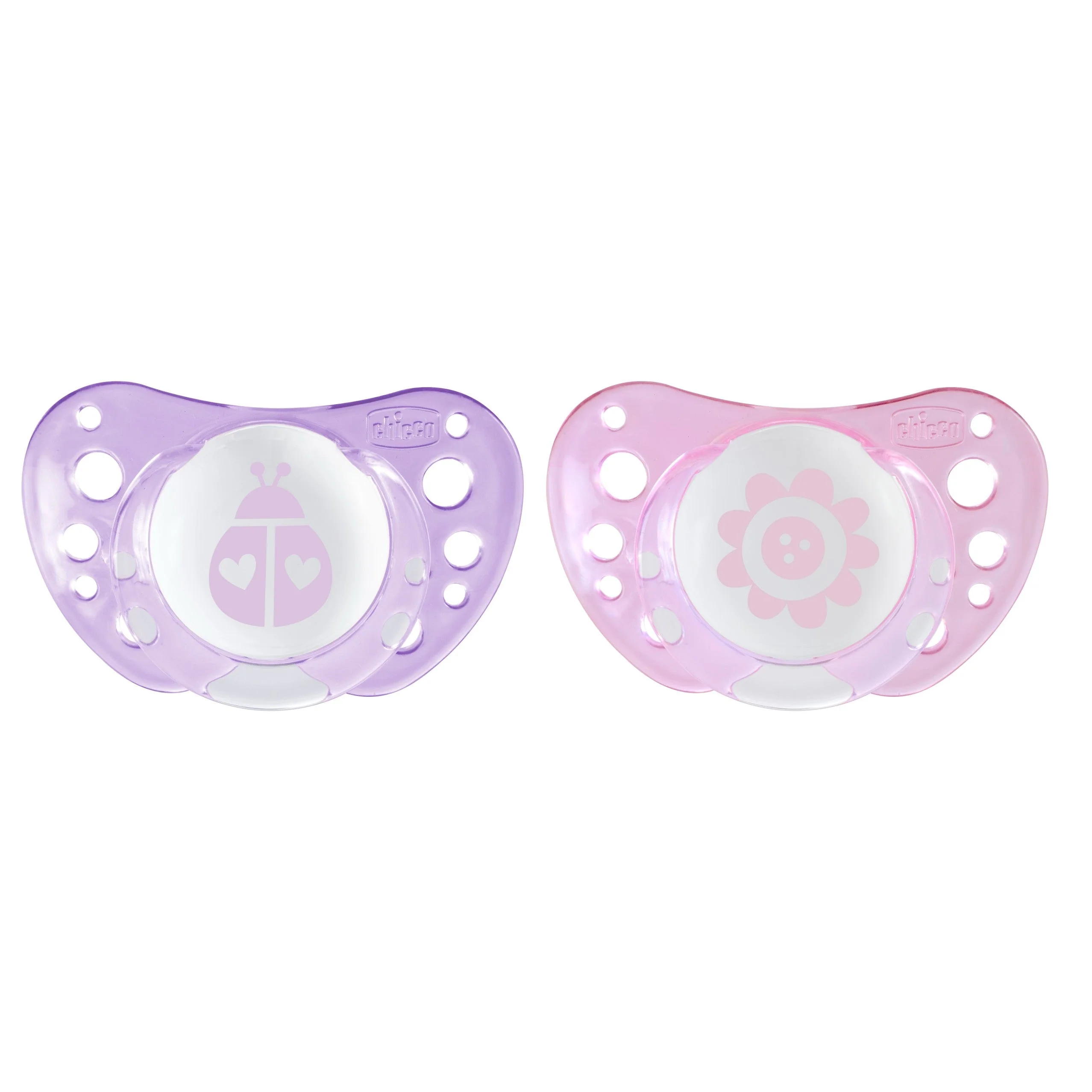 CHICCO - PHYSIO AIR Πιπίλα Σιλικόνης 0-6m (ροζ) - 2τεμ.